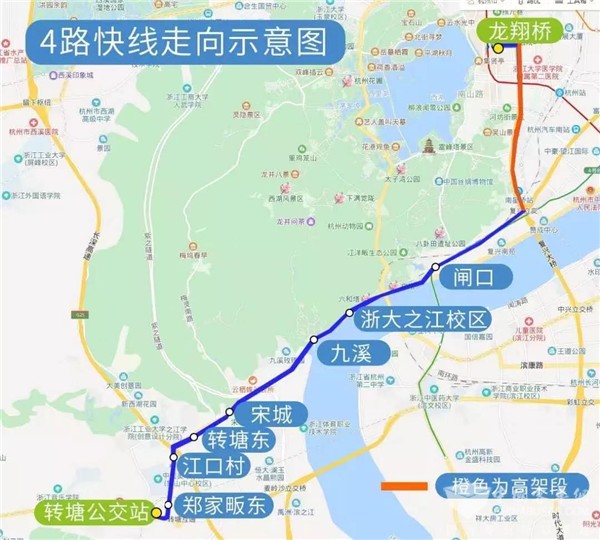 杭州公交4路线路图图片