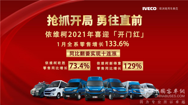 牛年开门红! 南京依维柯全系1月份零售同比大涨133.6%