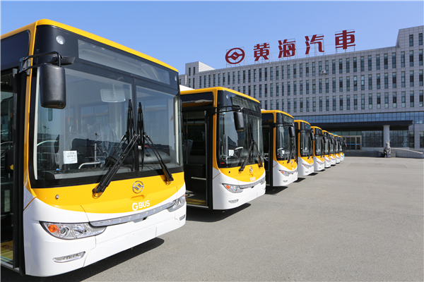 黄海新能源公交车批量交付韩国