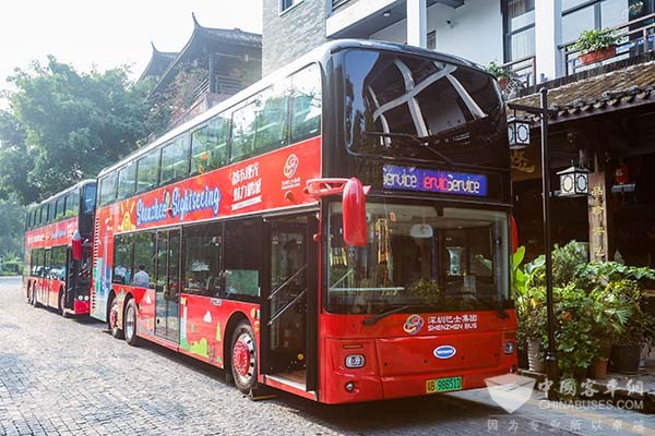 深圳旅游观光巴士 开沃 纯电动双层巴士