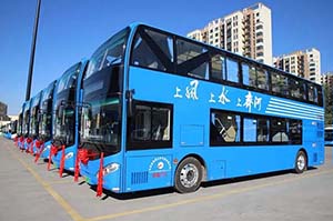 奇瑞纯电动双层巴士助力 山东省齐河县首条观光线路开通试运营