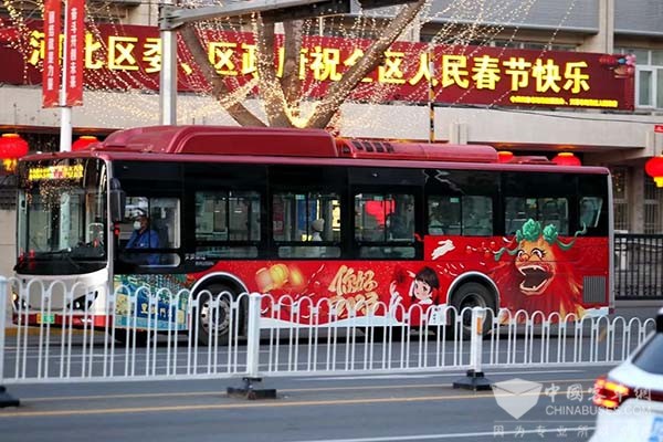 天津公交集团 主题公交车 流动风景线