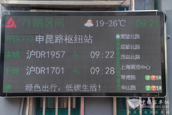 上海久事 电子站牌 周边公共交通 更多信息
