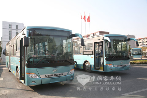 合肥公交购买的安凯纯电动公交车