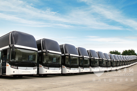 即将奔赴锦江旅游客运的20辆金旅XML6128大型豪华客车