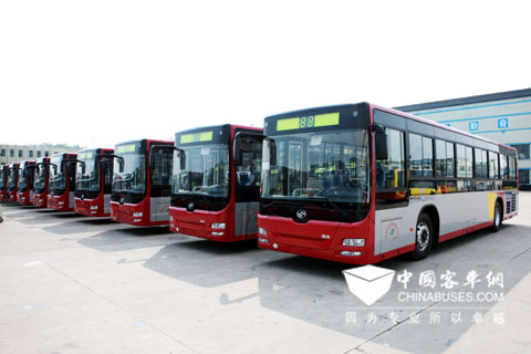 交付石家庄公交的黄海DD6129B30天然气客车