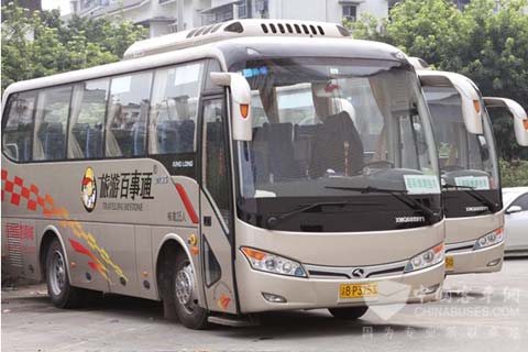 重庆旅景汽运的大金龙客车从30座位到55座位都有
