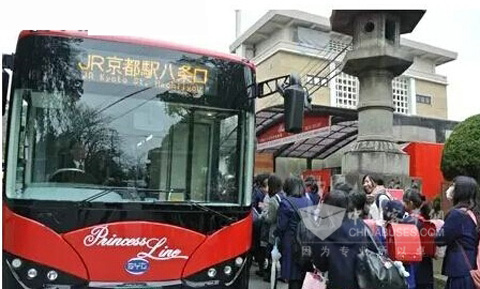 京都市民体验更舒适、更环保的比亚迪纯电动巴士