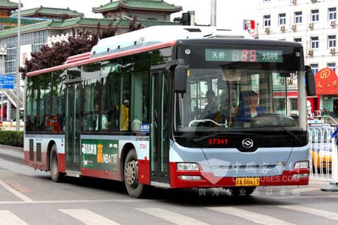 北京奥运会前更新的公交车