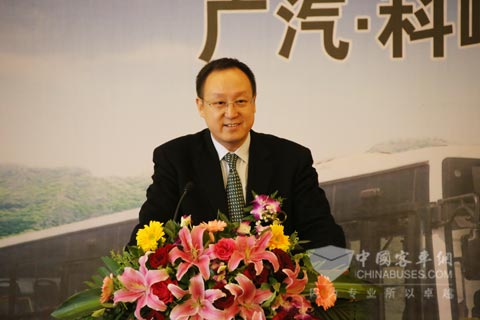 北京科凌电动车辆股份有限公司董事长杜炬发表讲话