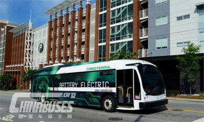 美国电动客车制造商Proterra推出新款10.67米纯电动客车