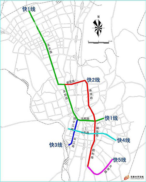 乌鲁木齐大容量快速公交线网规划方案